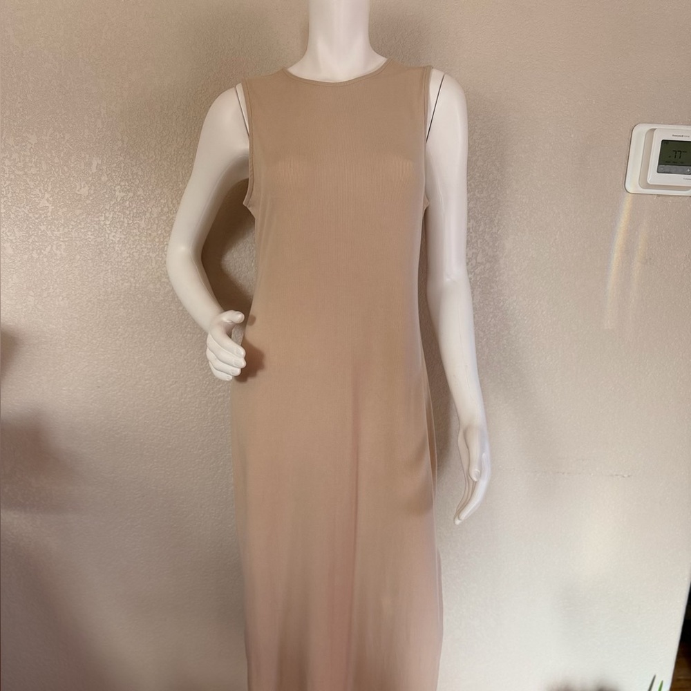 Gianni Bini Tan Size XL Maxi Sleeveless Dress